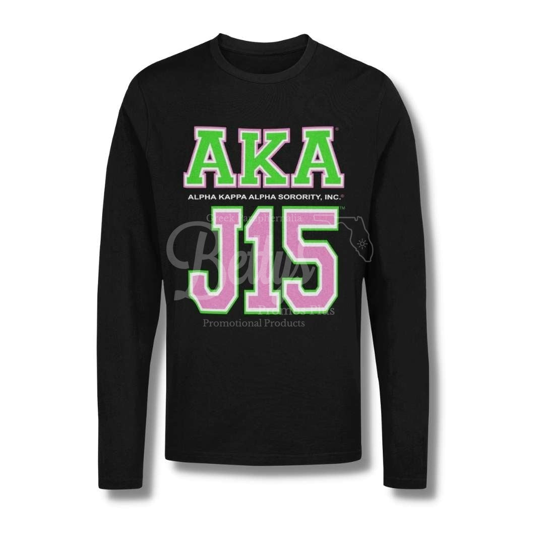 Alpha Kappa Alpha Aka J15 Screen Printed Long Sleeve T-Shirt