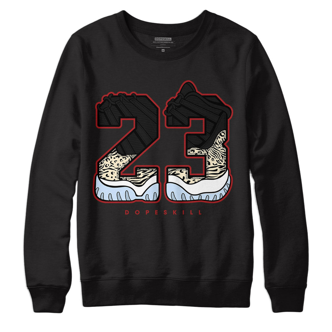 23 Crewneck Sweatshirt Match Jordan 11 Animal Instinct