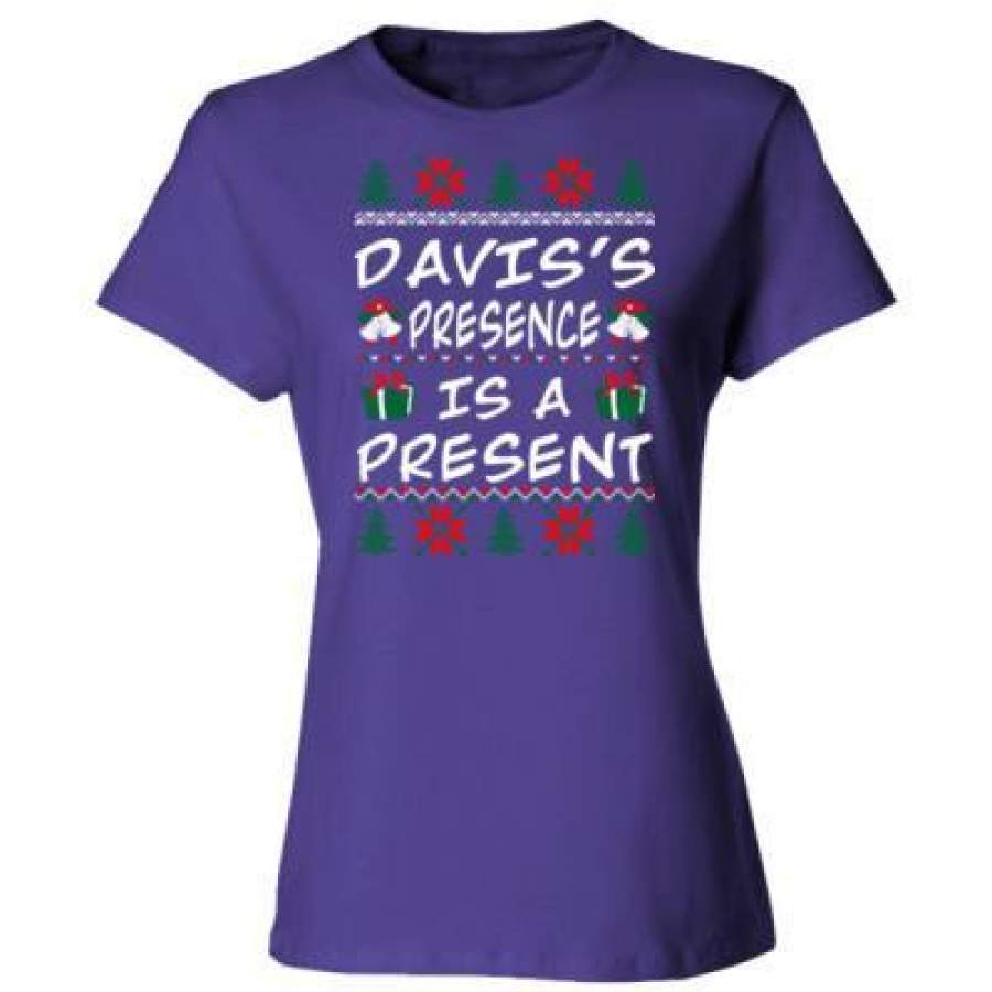 AGR Daviss Presence Is A Present – Ladies’ Cotton T-Shirt