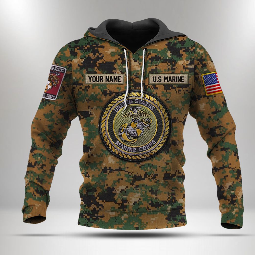 ZCB232009J53VC US MARINE CUSTOM NAME HOODIE BT