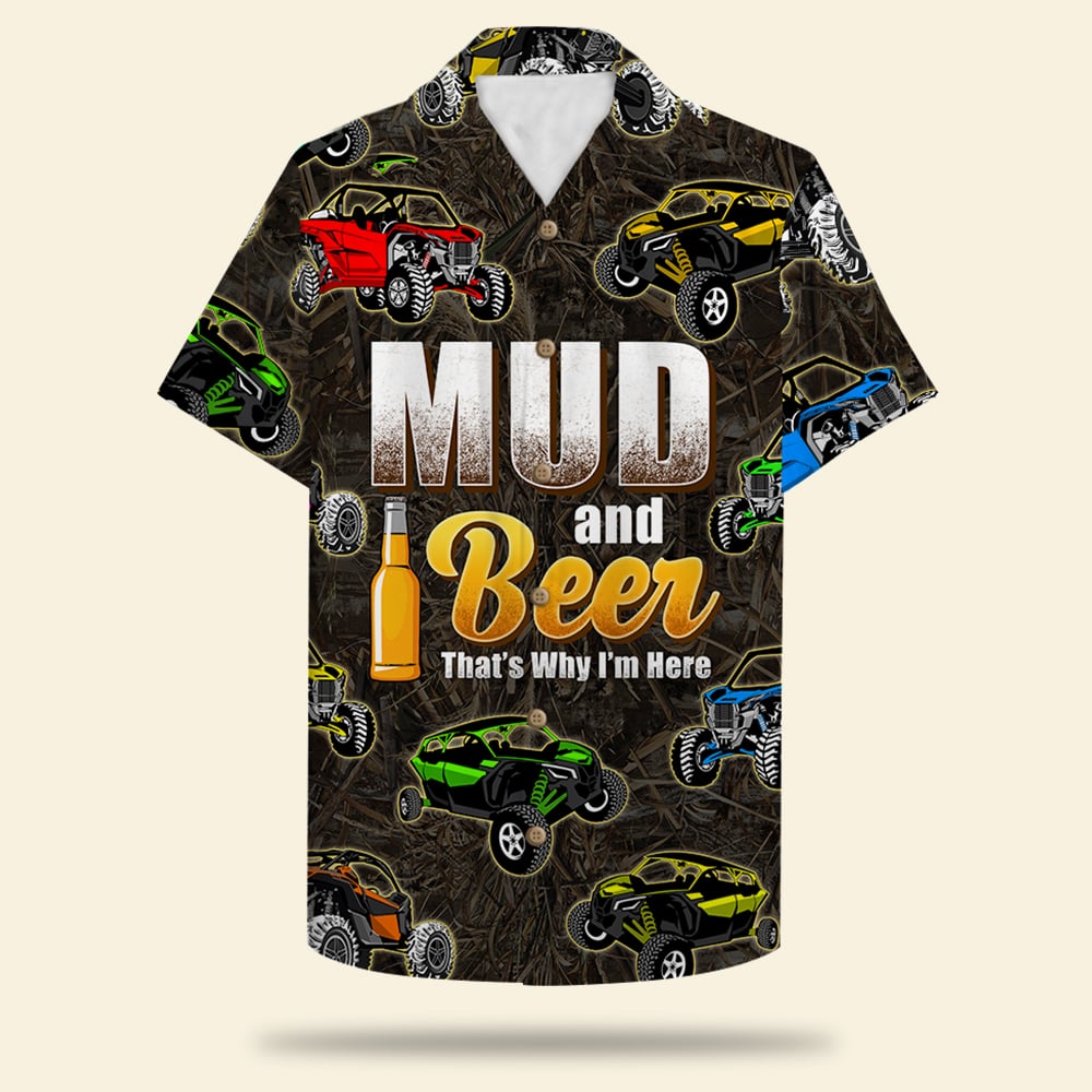 Personalized Utv Racing Hawaii Shirt Car Pattern Mud And Beer Ha100918