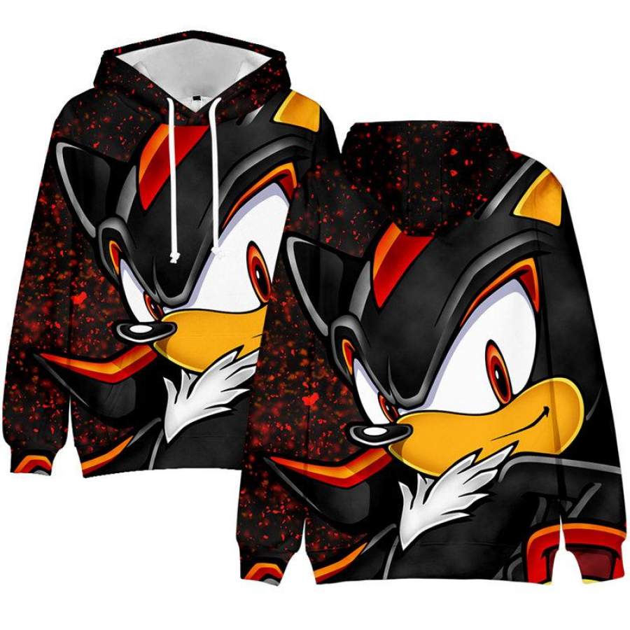 Cool Kids Cartoon Hoodie Sonic The Hedgehog Printed Hooded Sweatshirt