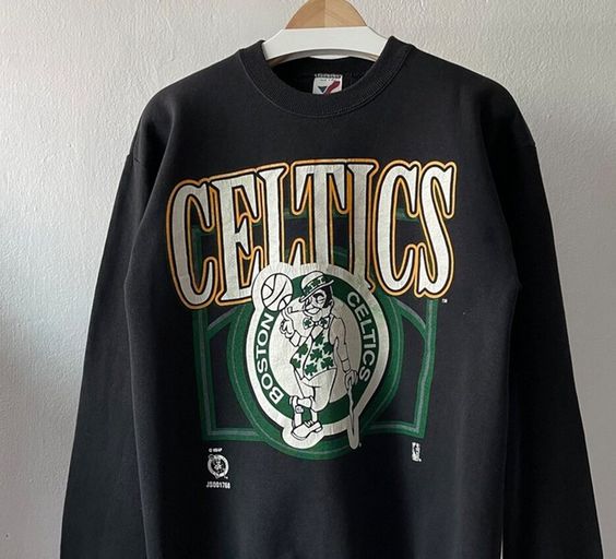 Vintage Style 90s Boston Celtics Basketball Crewneck Sweatshirt US0002