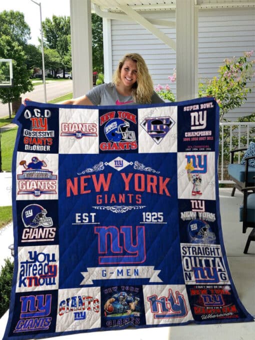 New York Giants Blanket Quilt V4 B93