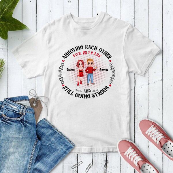 Personalized Bf Gf T Shirt – Husband And Wife Valentine Shirts – Couple Romance Gift
