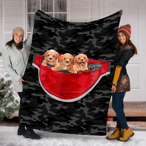 Blanket Dog Gift Idea – Cute Poodle Puppy For Dog Lovers – Fleece Blanket