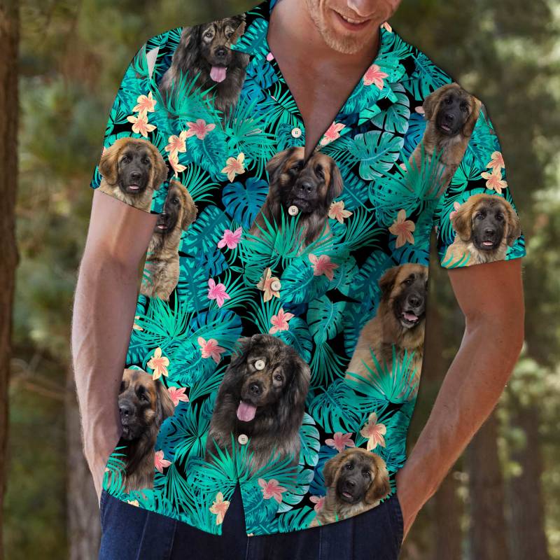 Leonberger Tropical Hawaiian Shirt Ha43474