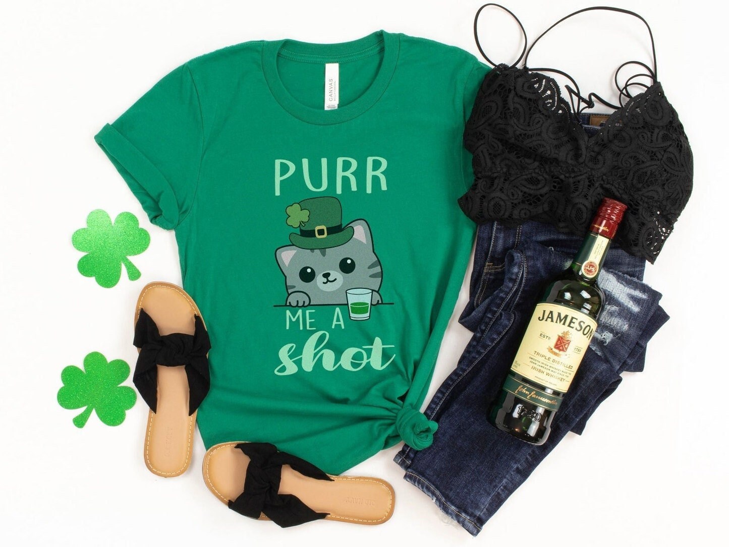 Purr Me A Shot, Funny Cat St. Patrick’s Day Shirt, cute Lucky tshirt, womens St Patricks Day Tee, St Patty’s Day, Shamrock Drinking Irish