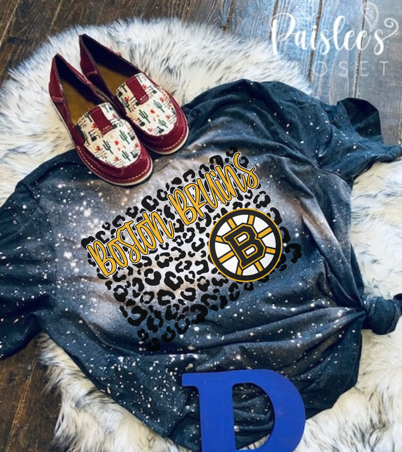 Boston Bruins Leopard Hockey Shirt