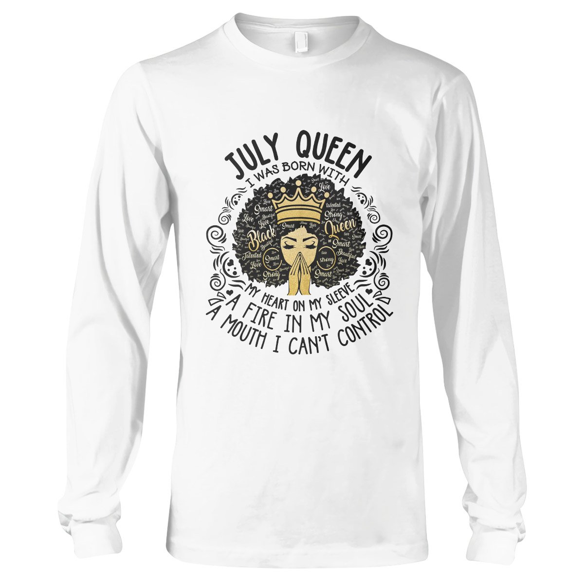 July Black Queen My Heart On My Sleeve Ver B Ez07 2909 Long Sleeve T-Shirt