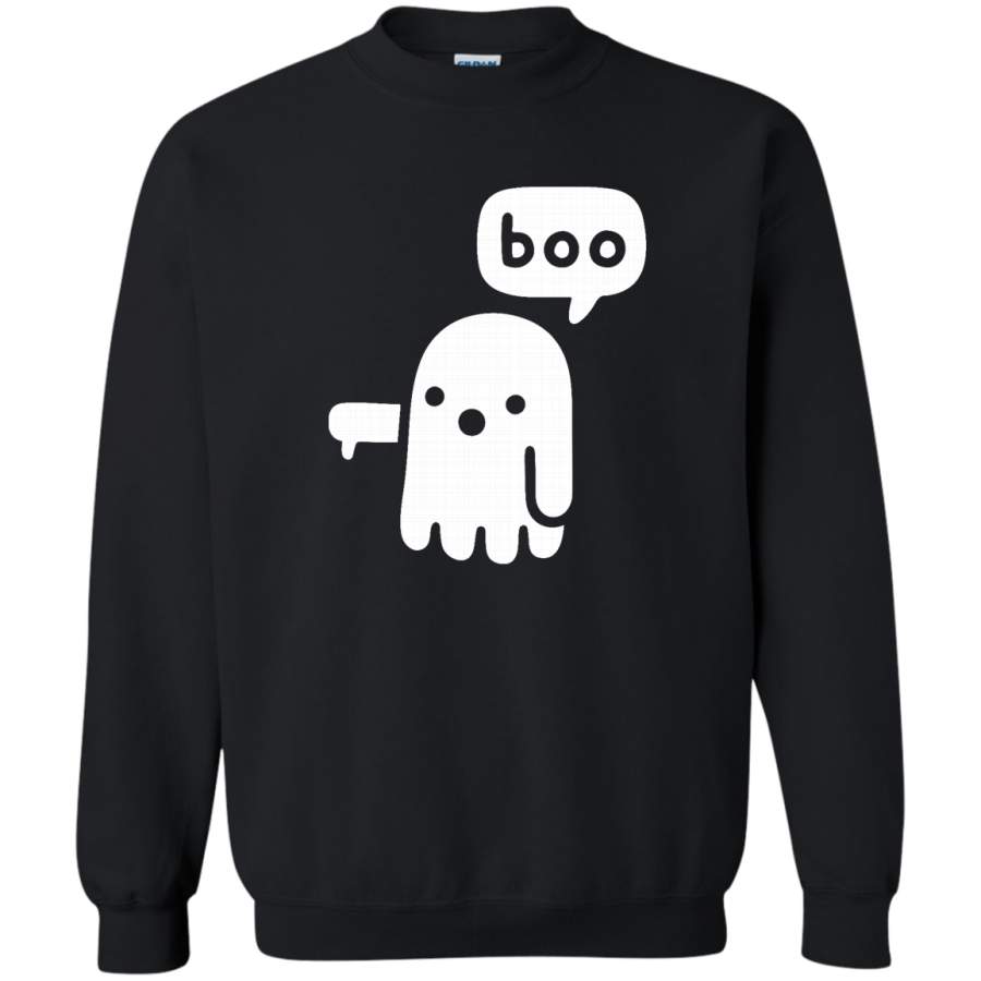 AGR Boo White Crewneck Pullover Sweatshirt