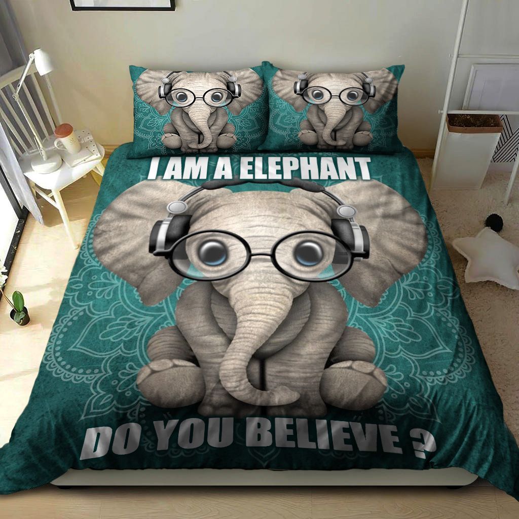 3D I Am Elephant Do You Believe Cotton Bed Sheets Spread Comforter Duvet Cover Bedding Sets