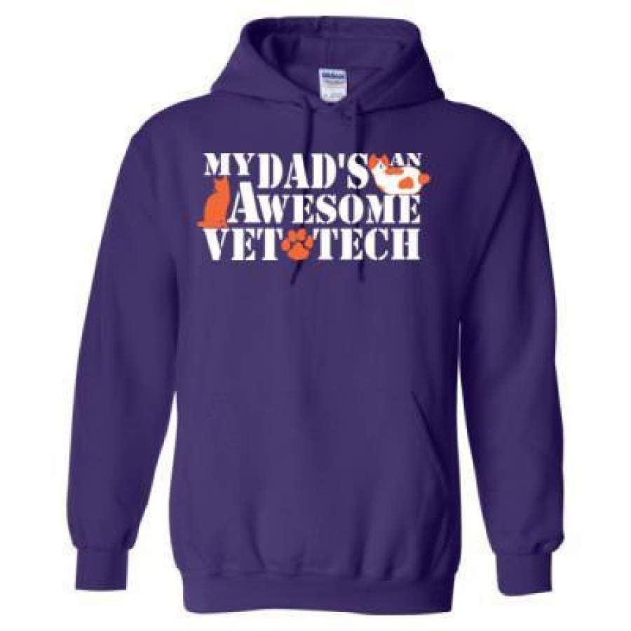 AGR My Dads An Awesome Vet Tech – Heavy Blend™ Hooded Sweatshirt