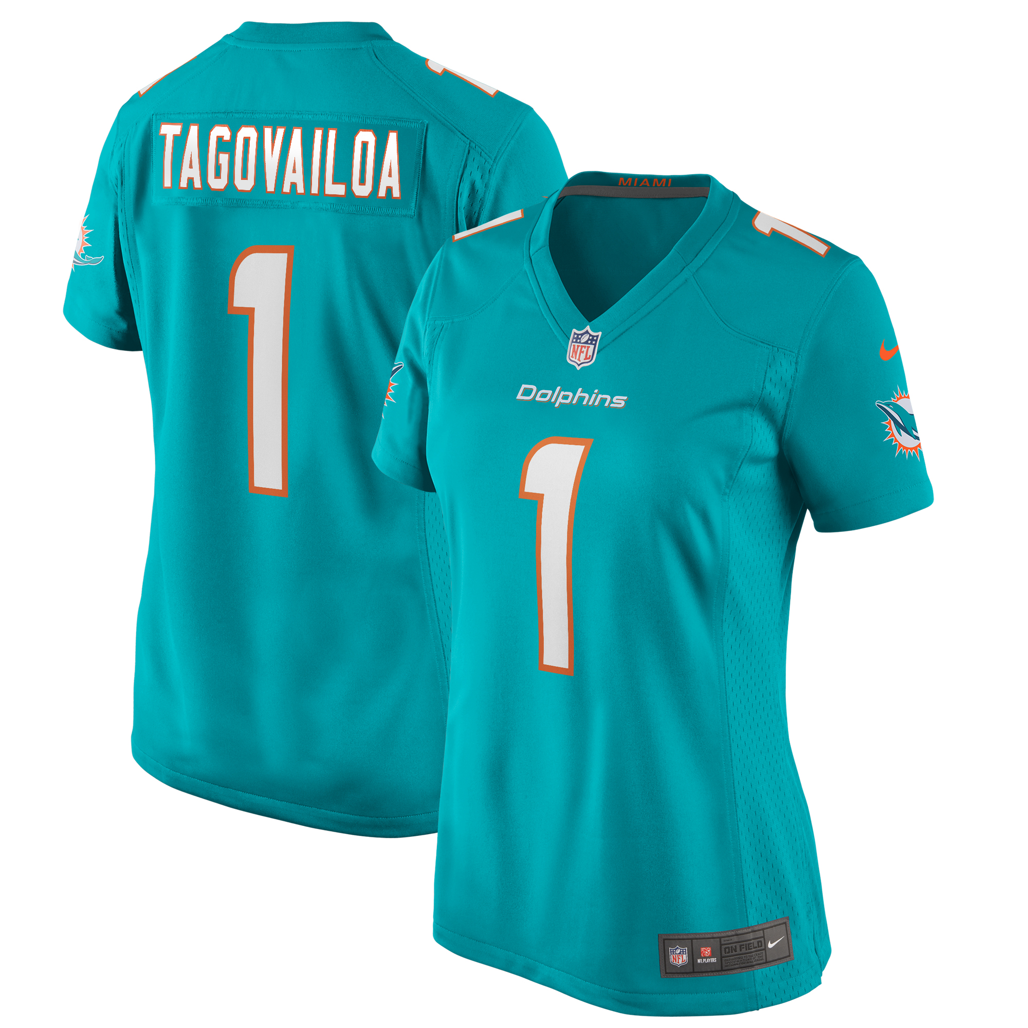 Women’s Miami Dolphins Tua Tagovailoa Aqua Game Jersey