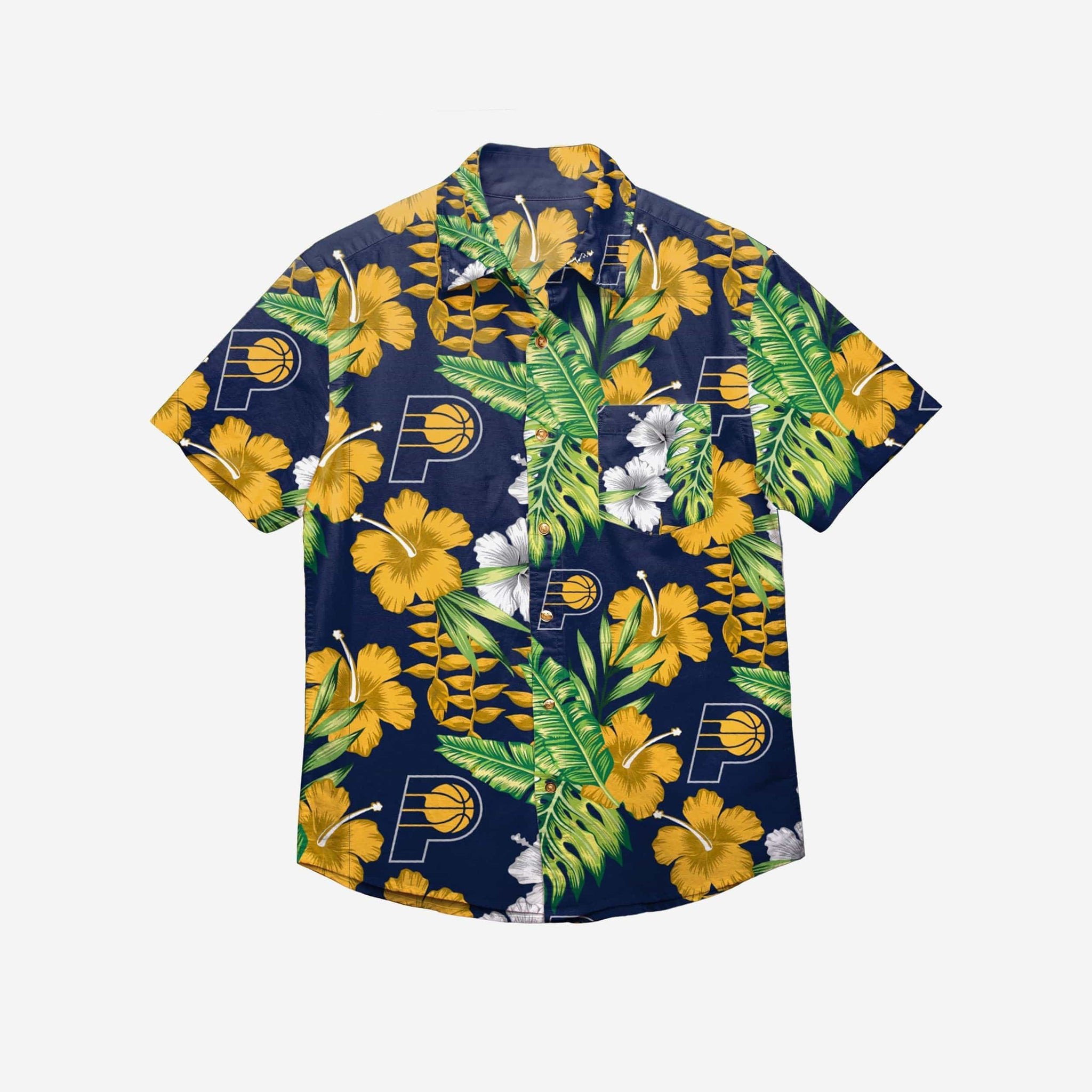 Indiana Pacers Floral Button Up Hawaii Shirt Ha27524