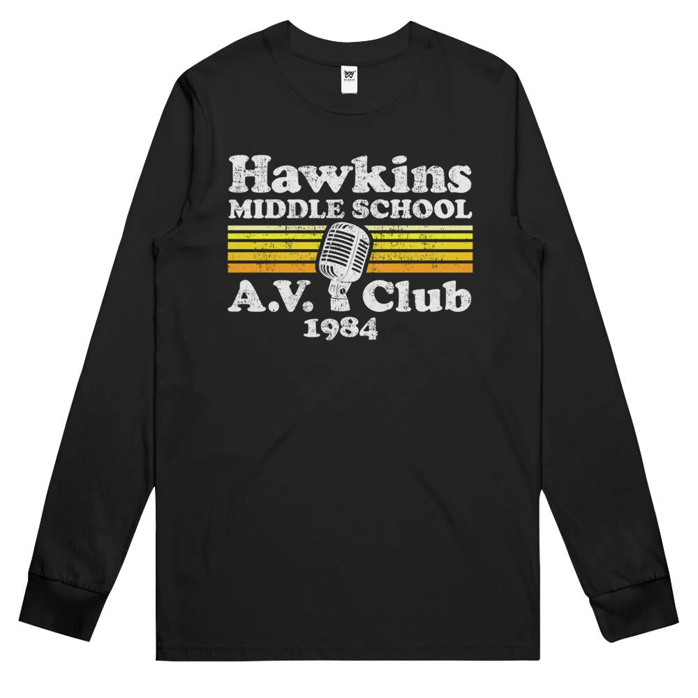 Hawkins Middle School A.V. Club Long Sleeve T Shirts