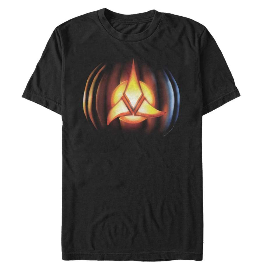 Star Trek Men’s Halloween Klingon Pumpkin  T Shirt