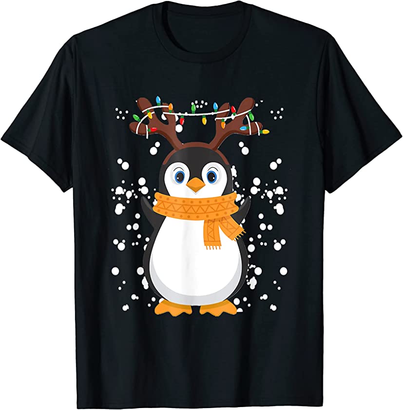 Christmas Penguin Reindeer Santa Holiday Pajama 2021 T-Shirt