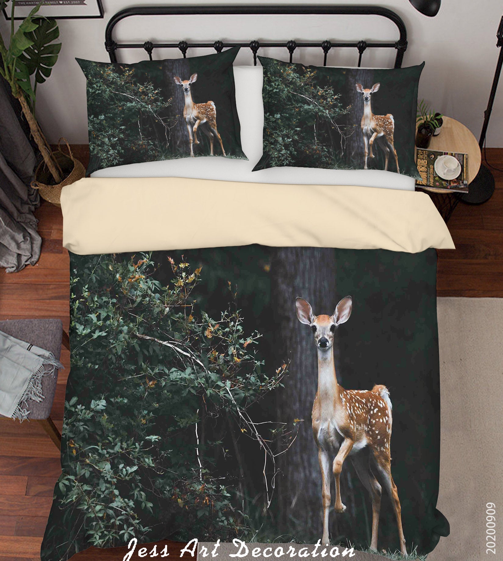 3D Nature Animal Deer Quilt Cover Set Bedding Set Duvet Cover Pillowcases Wj 6073