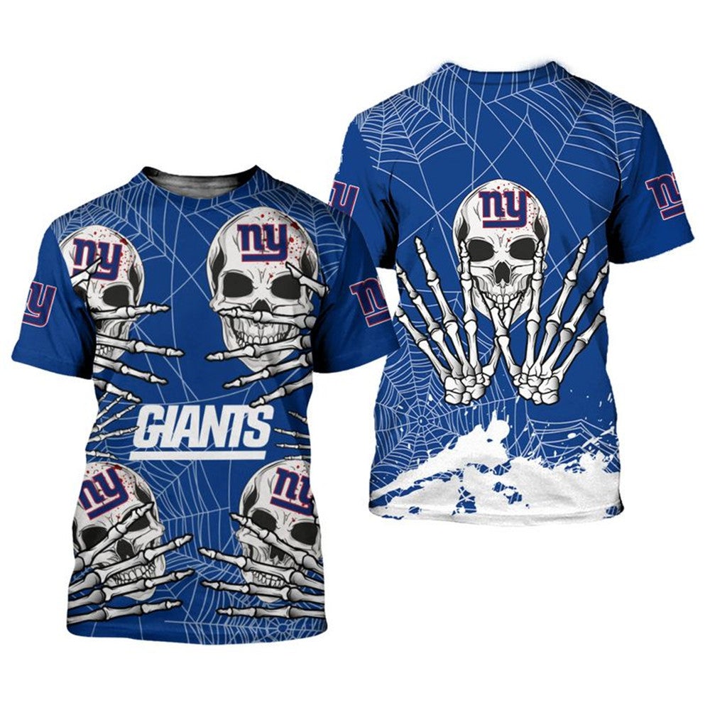 New York Giants Halloween Skull T-Shirt