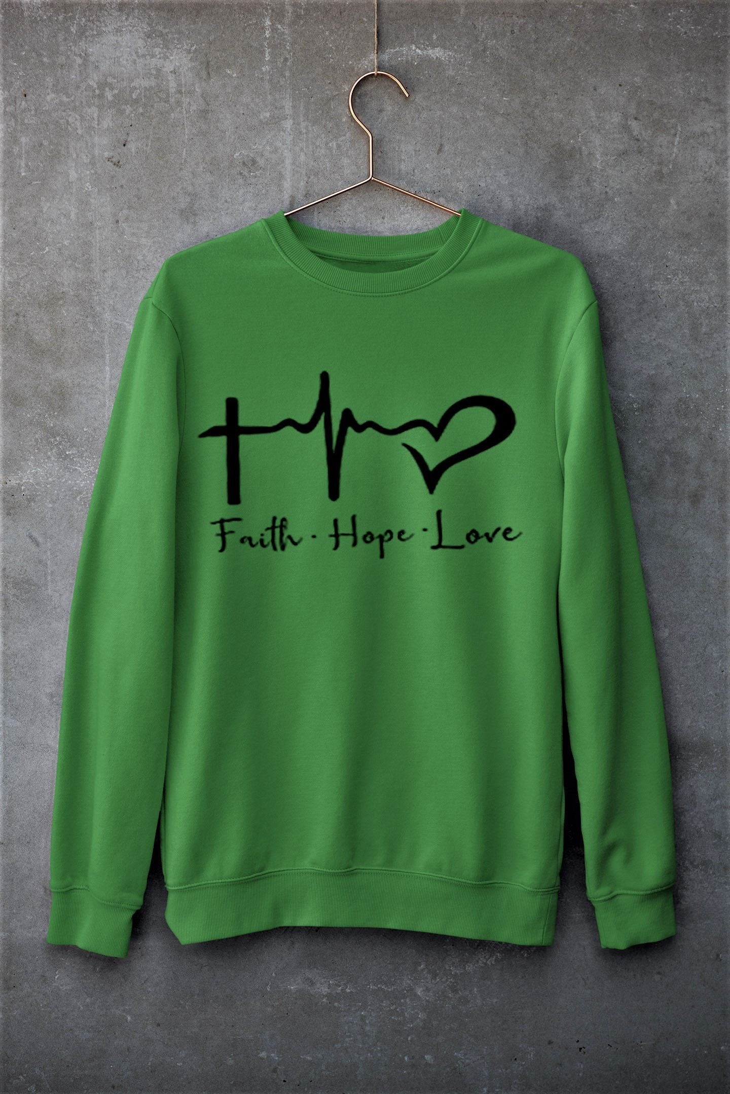 “Faith. Hope. Love”. Hoodie and Sweatshirt