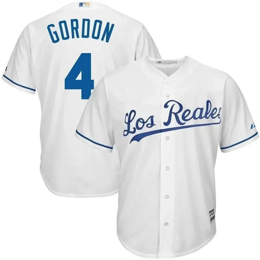 Alex Gordon Kansas City Royals Los Reales Cool Base Player Jersey – White