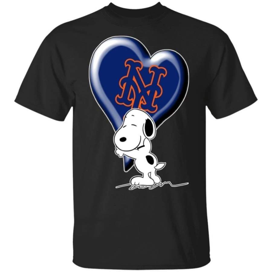 Snoopy Love New York Mets Team Heart for Fan Shirt KA02