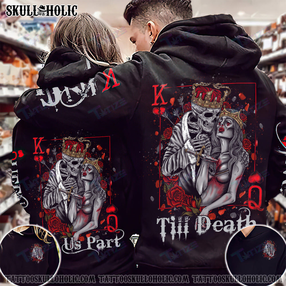 Matching Couple Shirt Do Us Part Skull Couple 3D All Over Printed Shirt, Sweatshirt, Hoodie, Bomber Jacket Size S – 5Xl