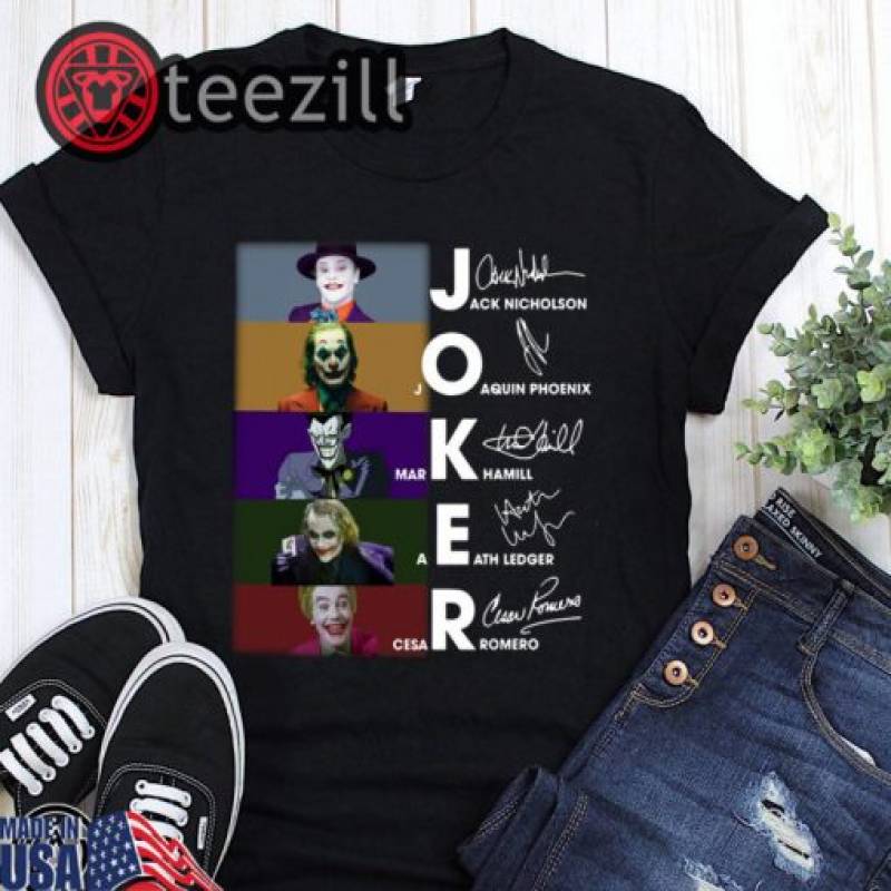 Halloween shirt joker all version signatures shirts