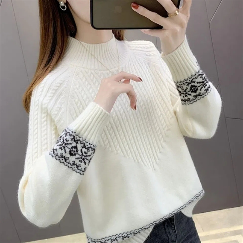 Women Knitted Sweater 2022 New Autumn Winter Korean Turtleneck Sweaters Long Sleeve Pullover Female Knitwear Jumper Soft Pull alx