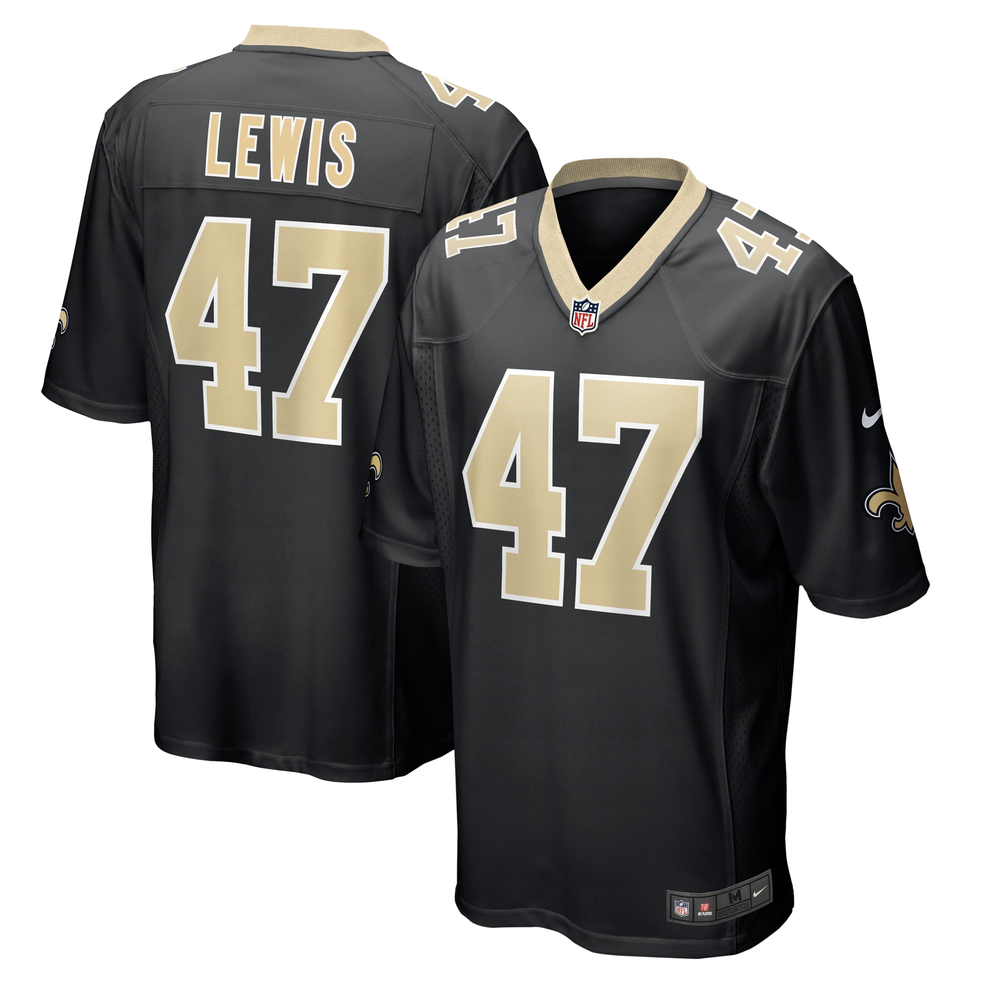 Terrell Lewis New Orleans Saints Game Jersey – Black