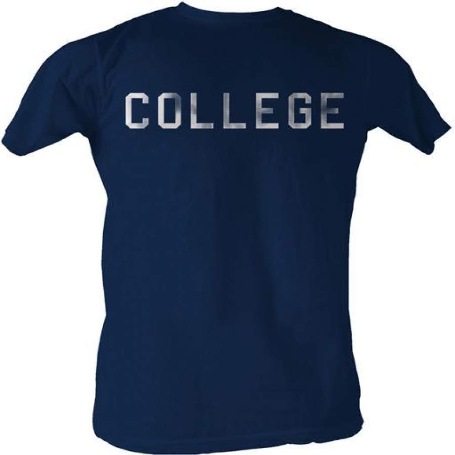 ANIMAL HOUSE-DISTRESS COLLEGE-NAVY ADULT S/S T-SHIRT