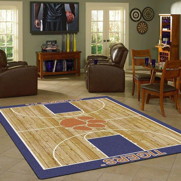 Clemson Tigers Area Rug Football Living Room Carpet sports Home Floor Decor RB7A8E7E6888