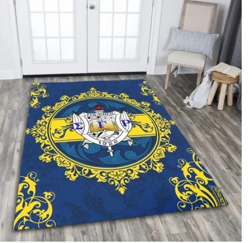 Sigma Gamma Rho Founded 1922 Emblem Flower Circle Rug