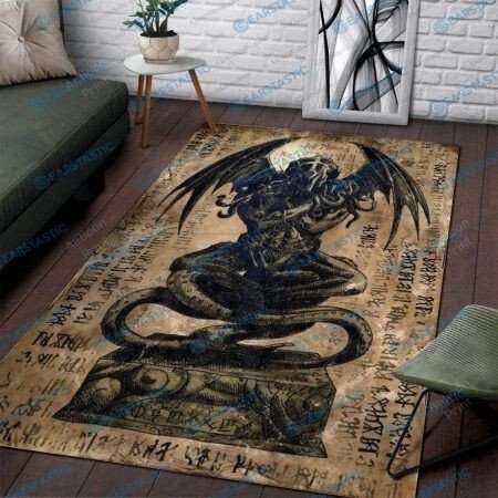 Cthulhu Halloween Living Room Area Rug Carpet Vintage Home Decor Gift Ideas Carpet