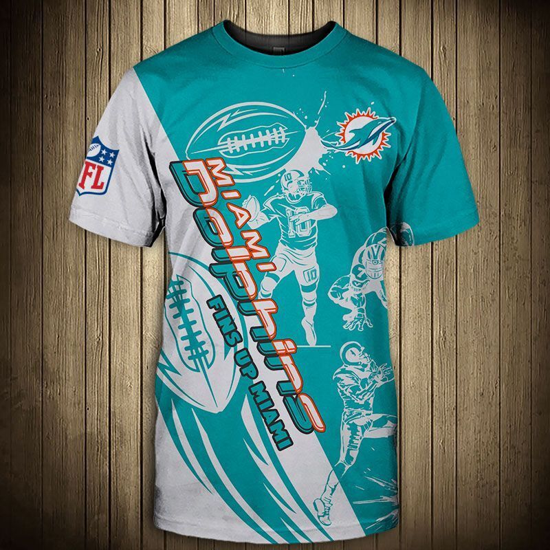 Miami Dolphins T-Shirt Graphic Cartoon Player Gift S