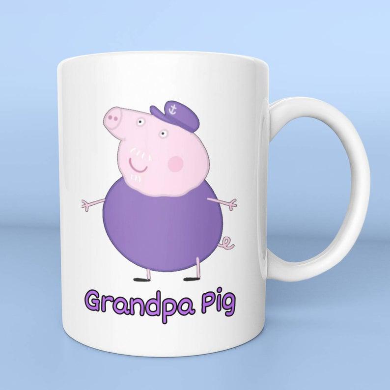 Grandpa Pig Fathers Day Gift Mug. Grandpa Pig Gift Mug. Grandpa Pig Birthday Mug