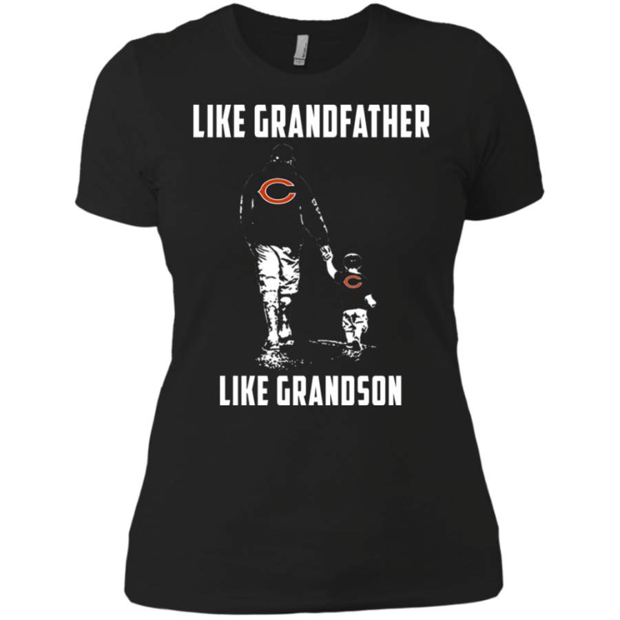 Unbelievable Chicago Bears Like GrandFather Like GrandSon t shirt Ladies’ Boyfriend shirt