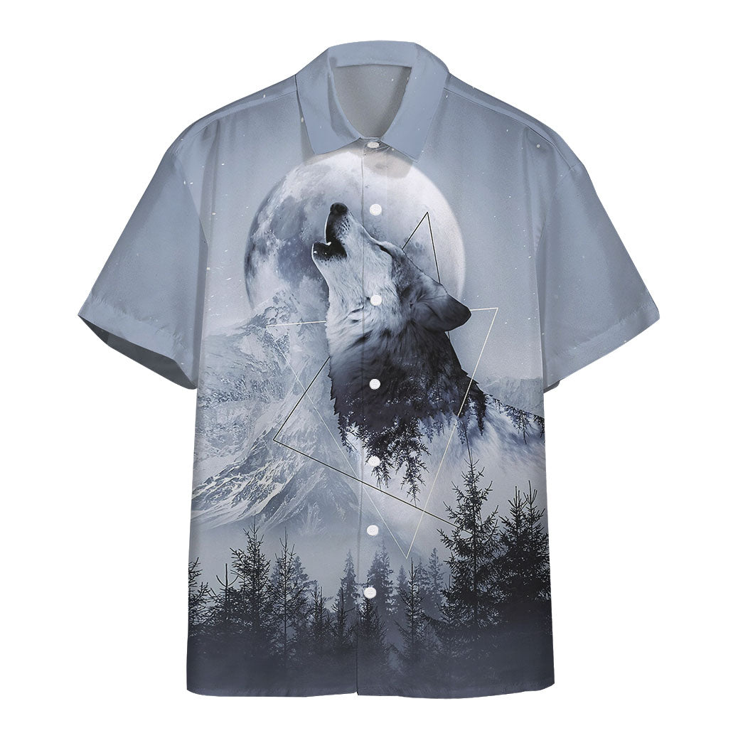 Gearhumans Howl With The Wolf Custom Hawaiian Shirt Ha68734