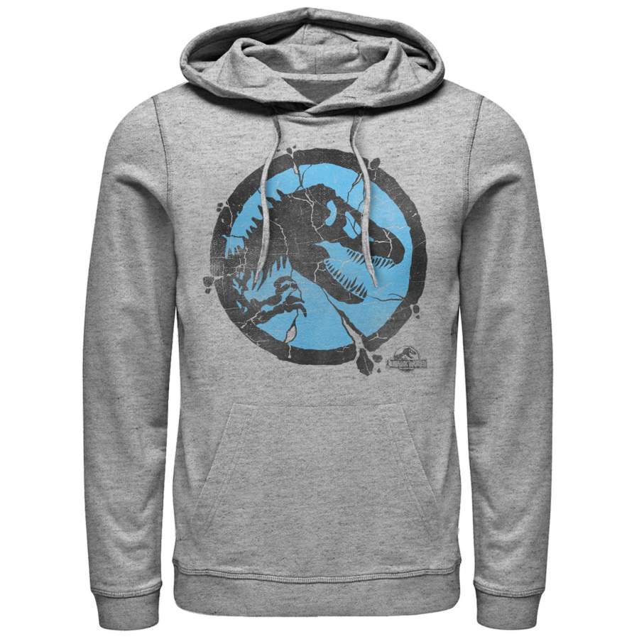 Jurassic World Men’s Cracked T. Rex Logo Lightweight Hoodie