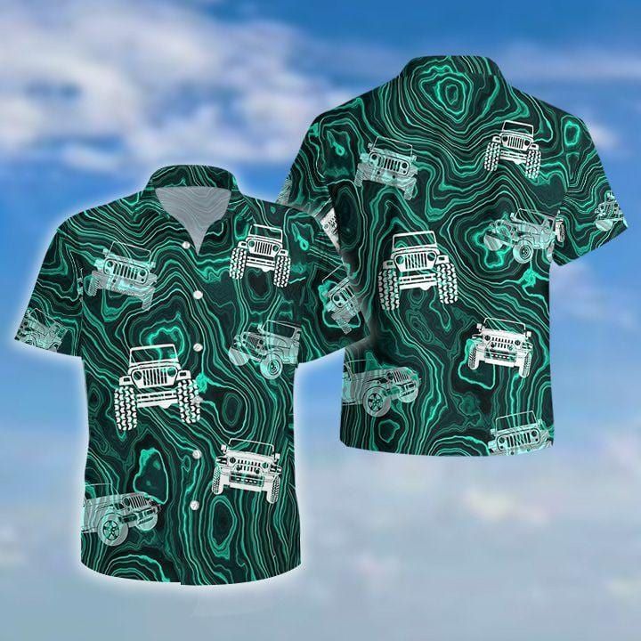 Felacia Green Virtual Pattern Jeep Unisex Hawaii Aloha Ha83706