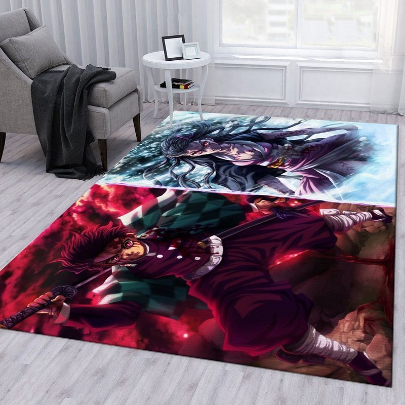 Demon Slayder Tanjiro Nezuko Anime V10 Area Rug Living Room Rug Home Decor Floor Decor N98