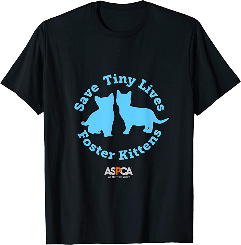 Save Tiny Lives Foster Kittens T-Shirt Blue