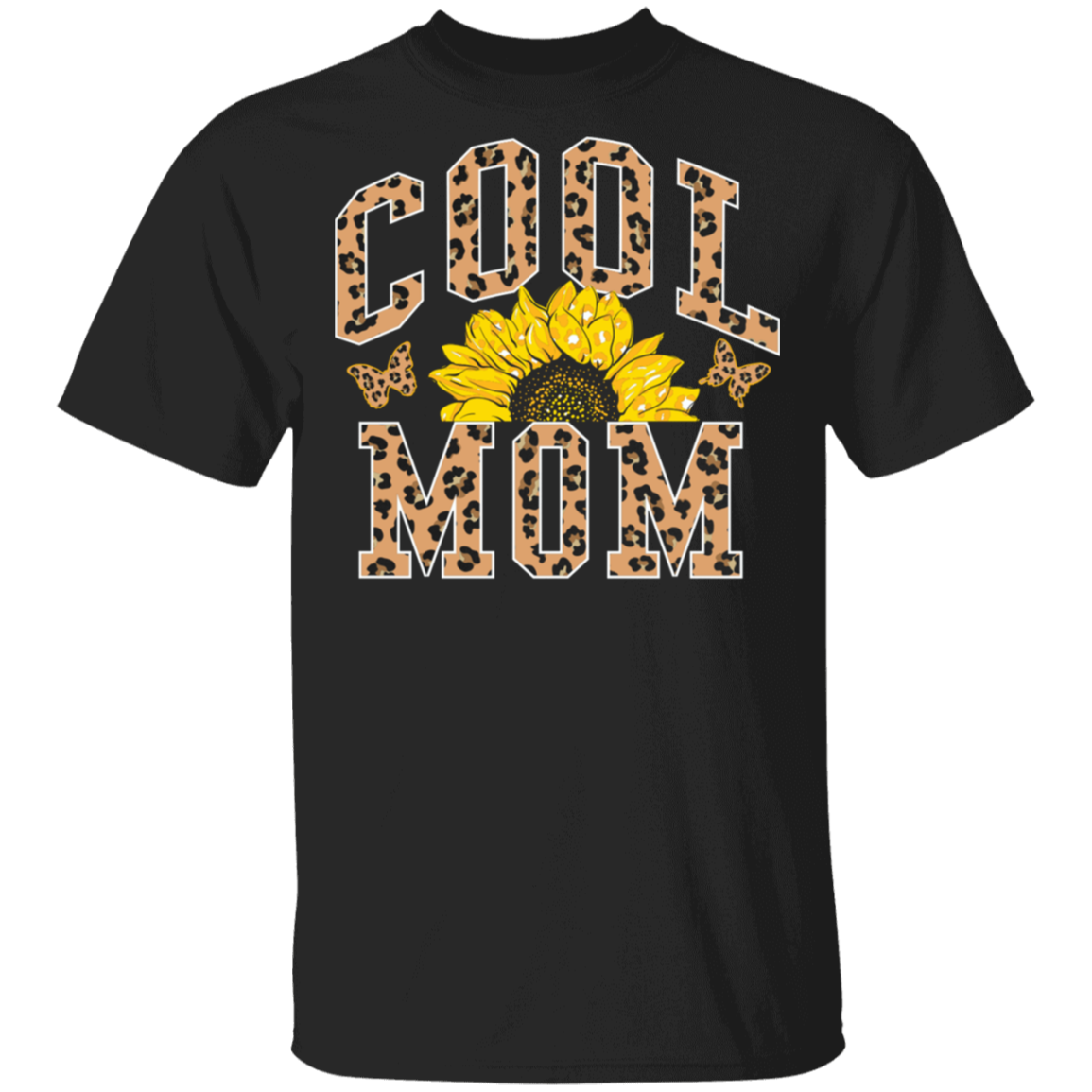 Cool Mom Leopard Print Shirt Sun Flower With Butterfly Cute Gift For Mother