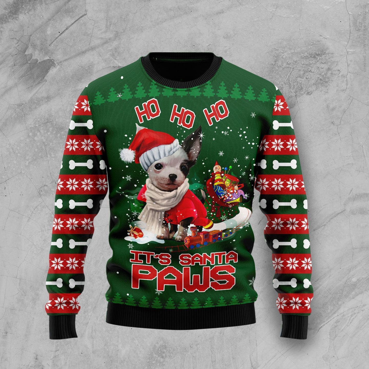 Chihuahua Santa Paws Sweater, Ugly Christmas Sweater For Dog Lovers