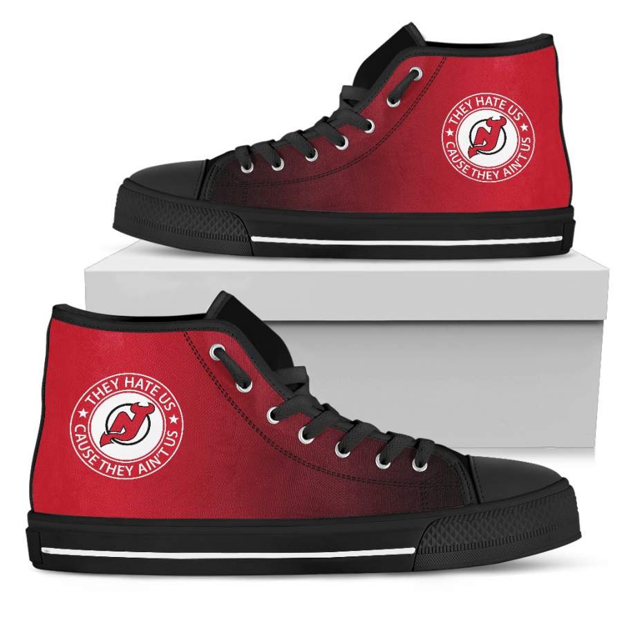 They Hate Us Cause They Ain’t Us New Jersey Devils High Top Shoes