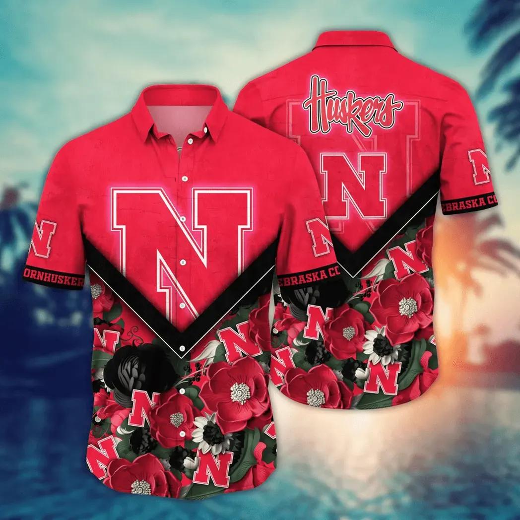 Nebraska Cornhuskers Ncaa Flower Aloha Hawaiian Shirt 4, Ncaa Hawaiian Shirt