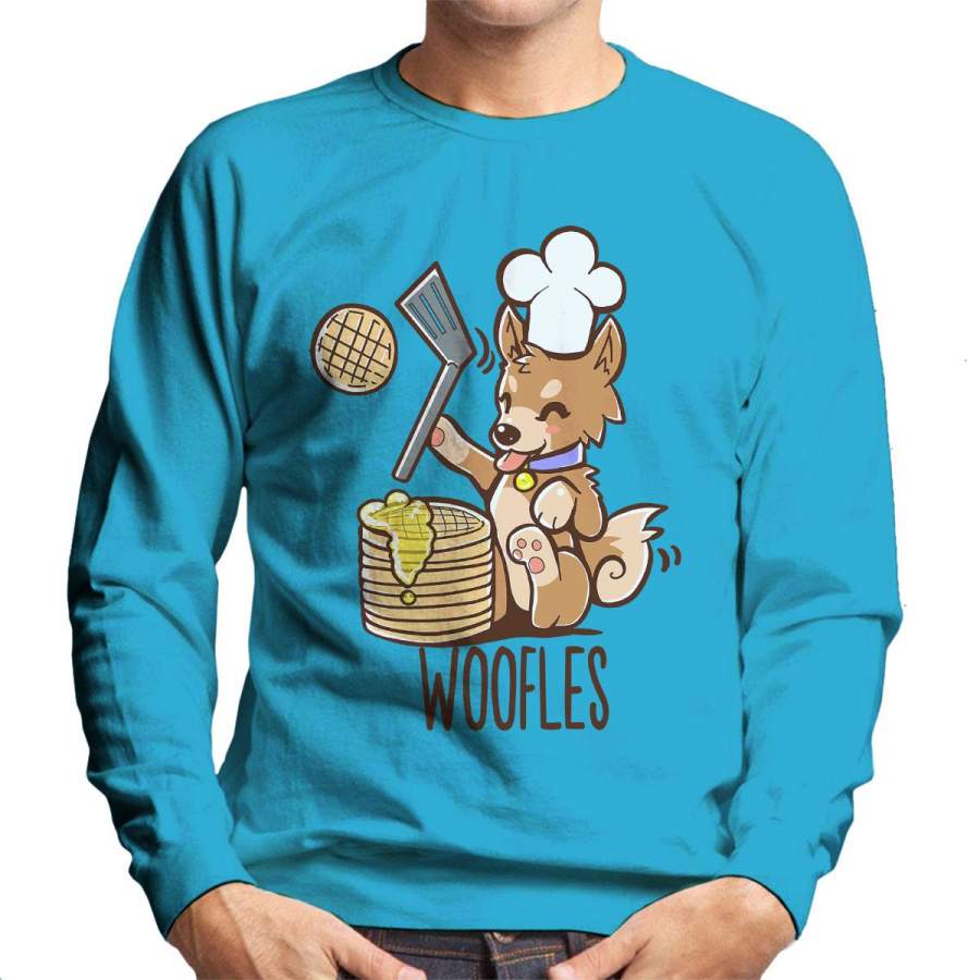 Shiba Inu Im Making Woofles Pun Men’s Sweatshirt