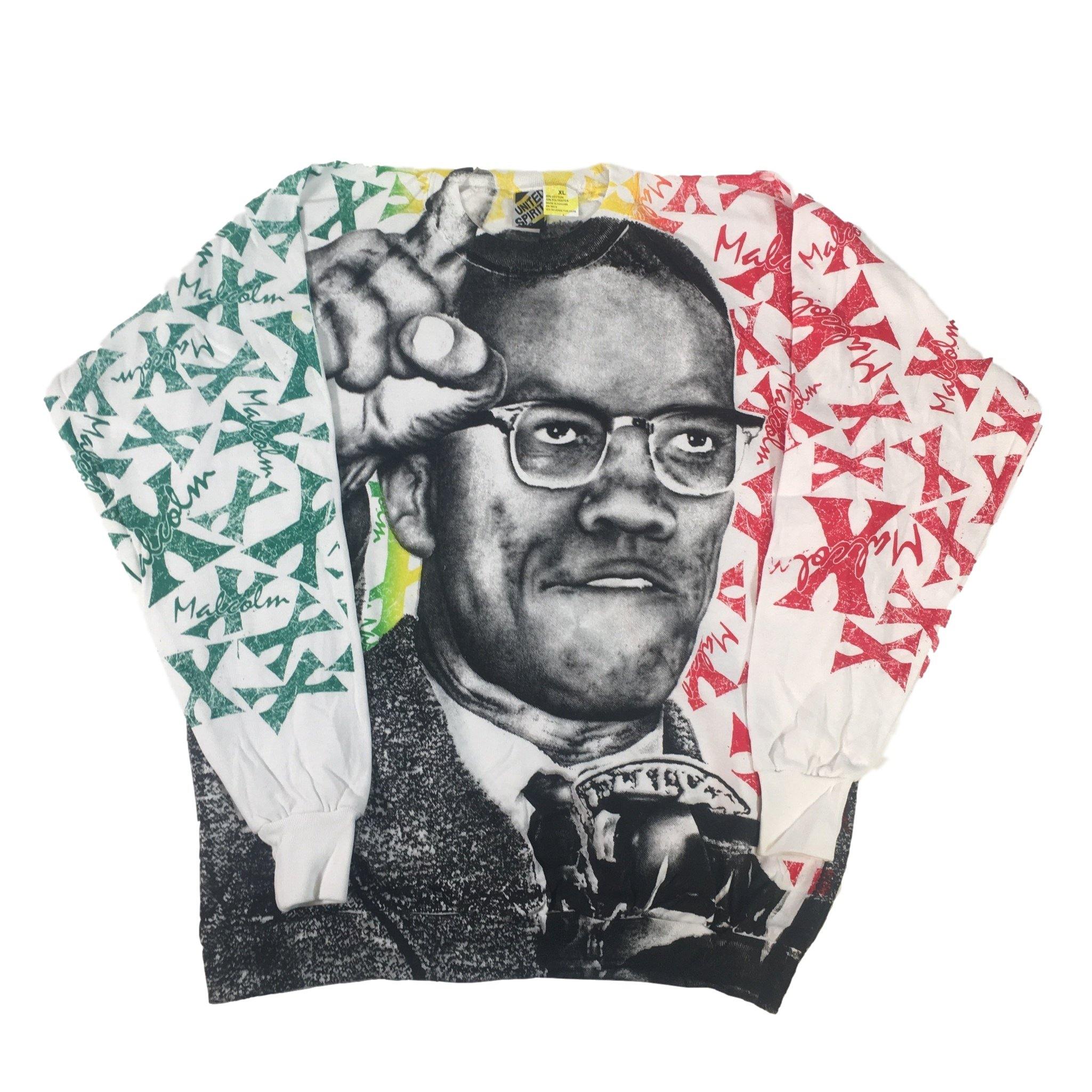 Vintage Malcolm X “All Over Print” Crewneck