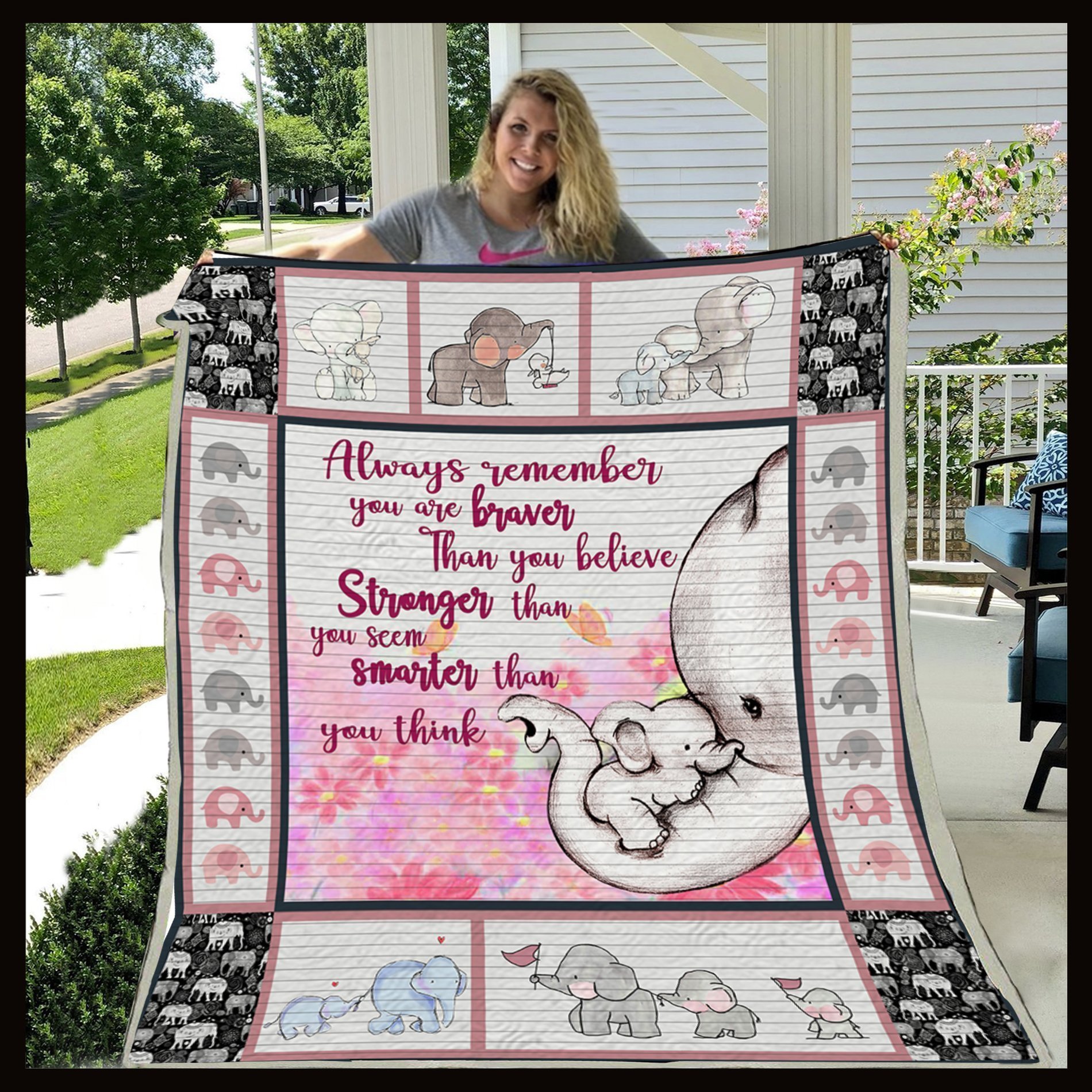 Fleece Elephant Blanket – Always Remember V2 Fleece Blanket